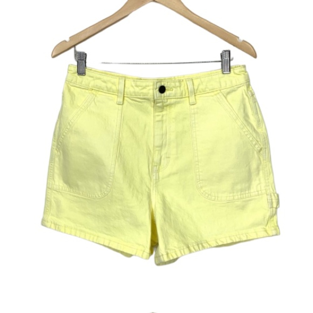 Universal Thread Two Tone Yellow Highest Rise Carpenter Midi Jean Shorts New Nwt